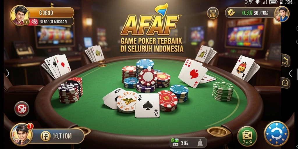 Tampilan gameplay poker yang menarik dan mendebarkan di AFAF.
