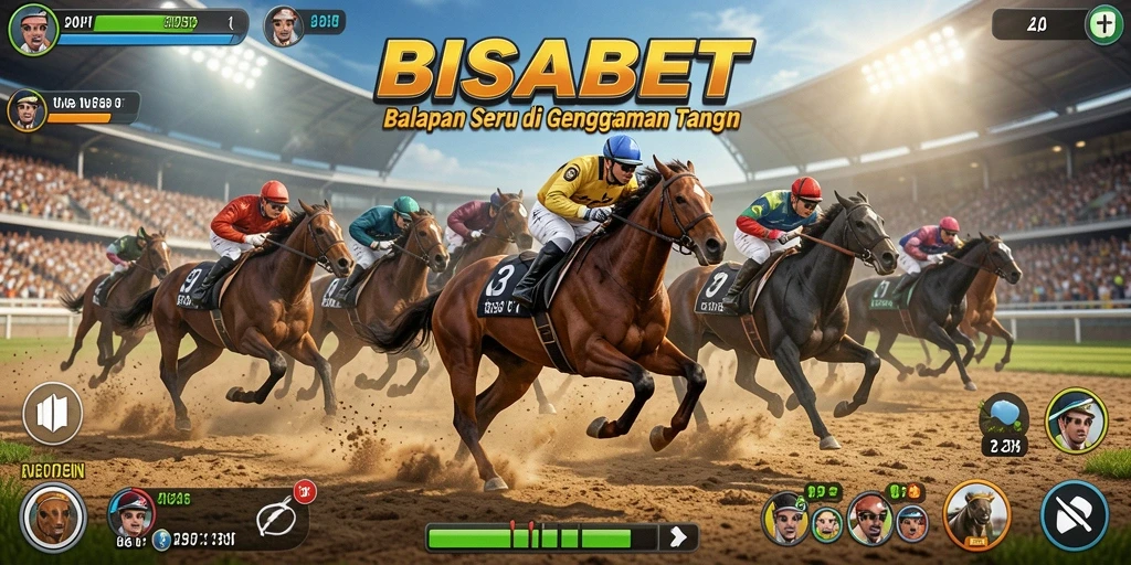 Screenshot permainan BISABET menampilkan balapan seru dengan grafis menakjubkan.