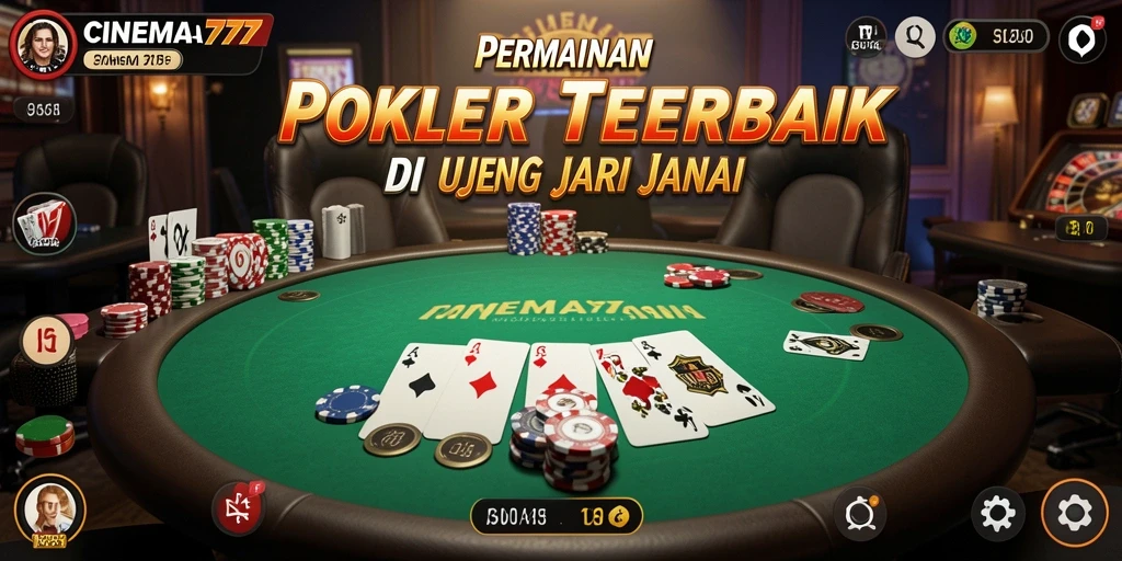 Tampilan gameplay Poker yang mendebarkan dan interaktif.