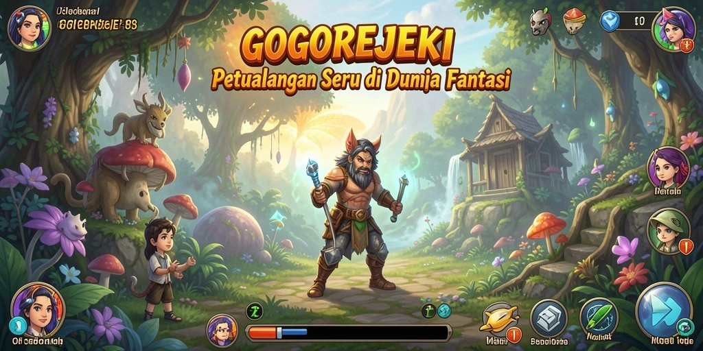 Screenshot gameplay GOGOREJEKI menampilkan eksplorasi dunia yang menakjubkan.