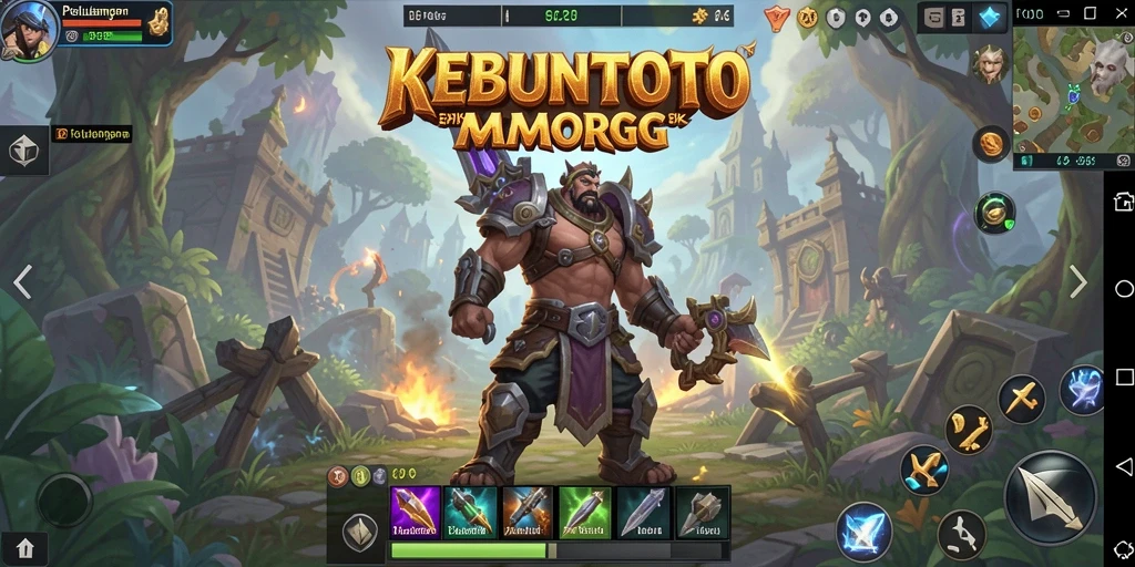 Screenshot KEBUNTOTO menampilkan aksi seru dalam pertempuran MMORPG.