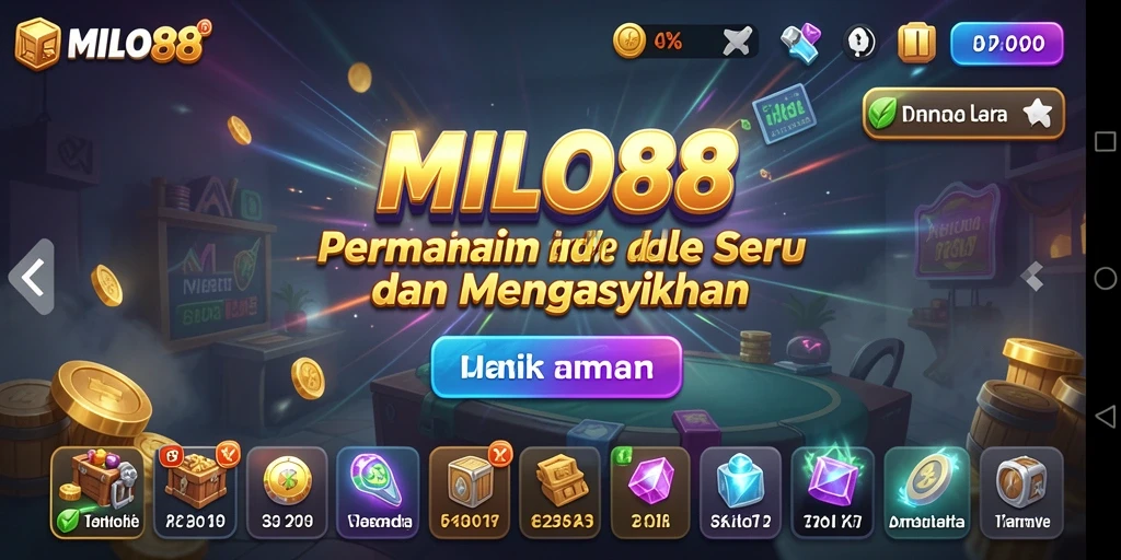 Screenshot utama menunjukkan gameplay seru dari <strong>MILO88</strong> yang mengasyikkan.