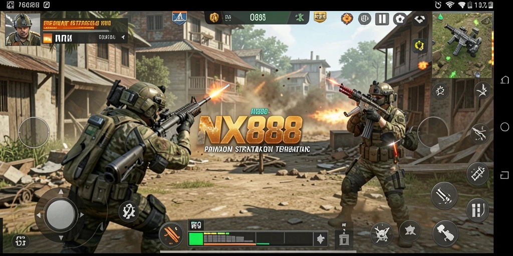 Tampilan gameplay menarik di NX888 yang menunjukkan taktik pertarungan.